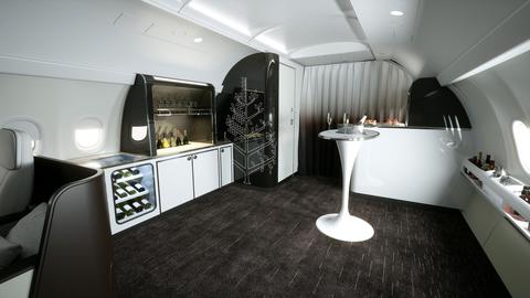 A321LR Four Seasons Social Area