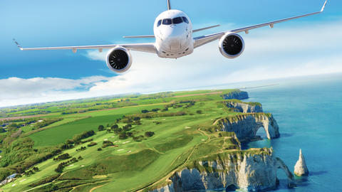 ACJ TwoTwenty - Flying view
