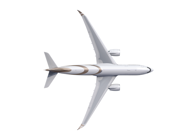 ACJ330neo rendering top view