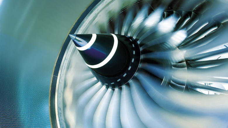 ACJ319 engine close up